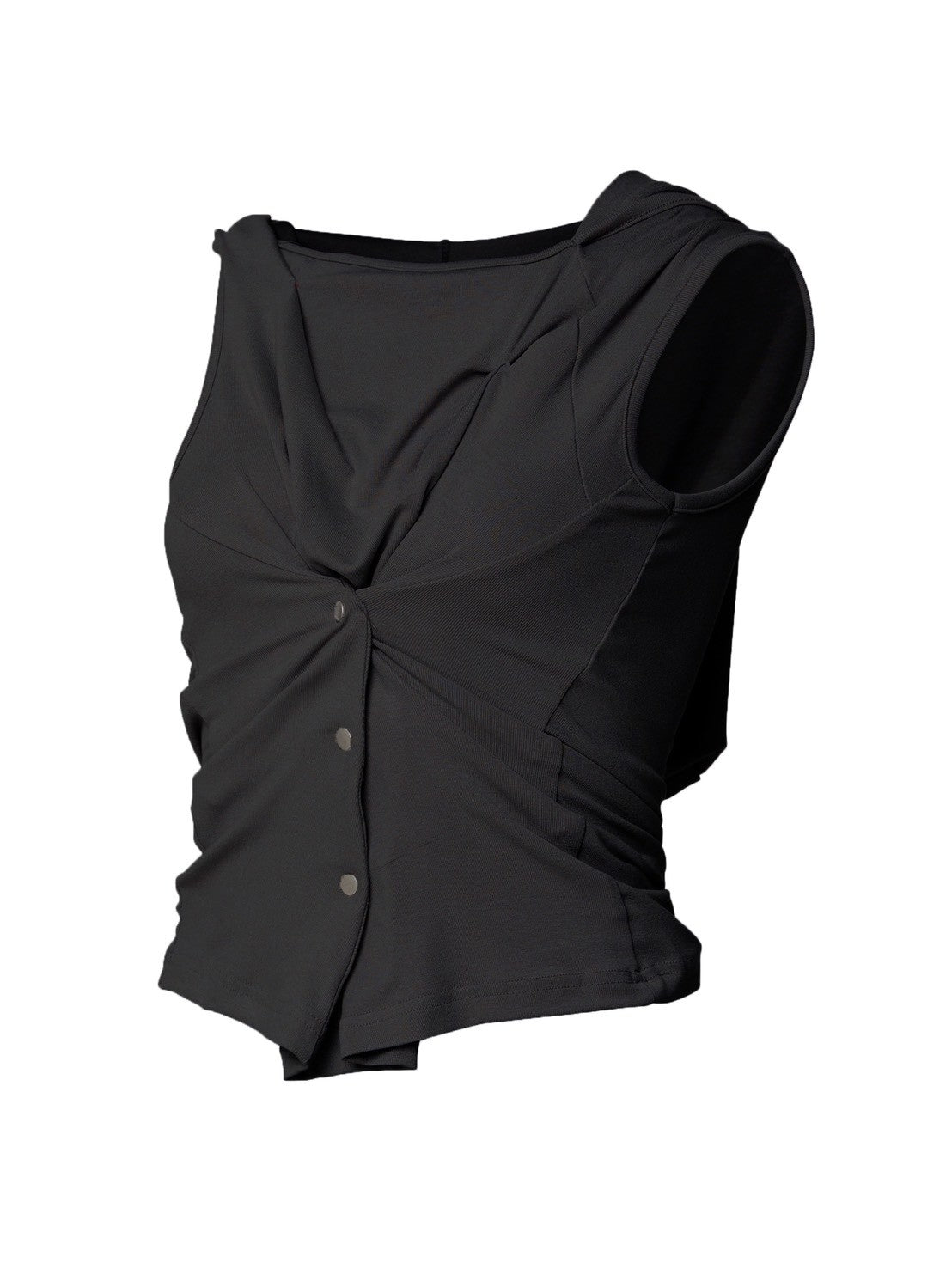 6/22 21:00発売【FLAREUP】Asymmetric Snap Hoodie