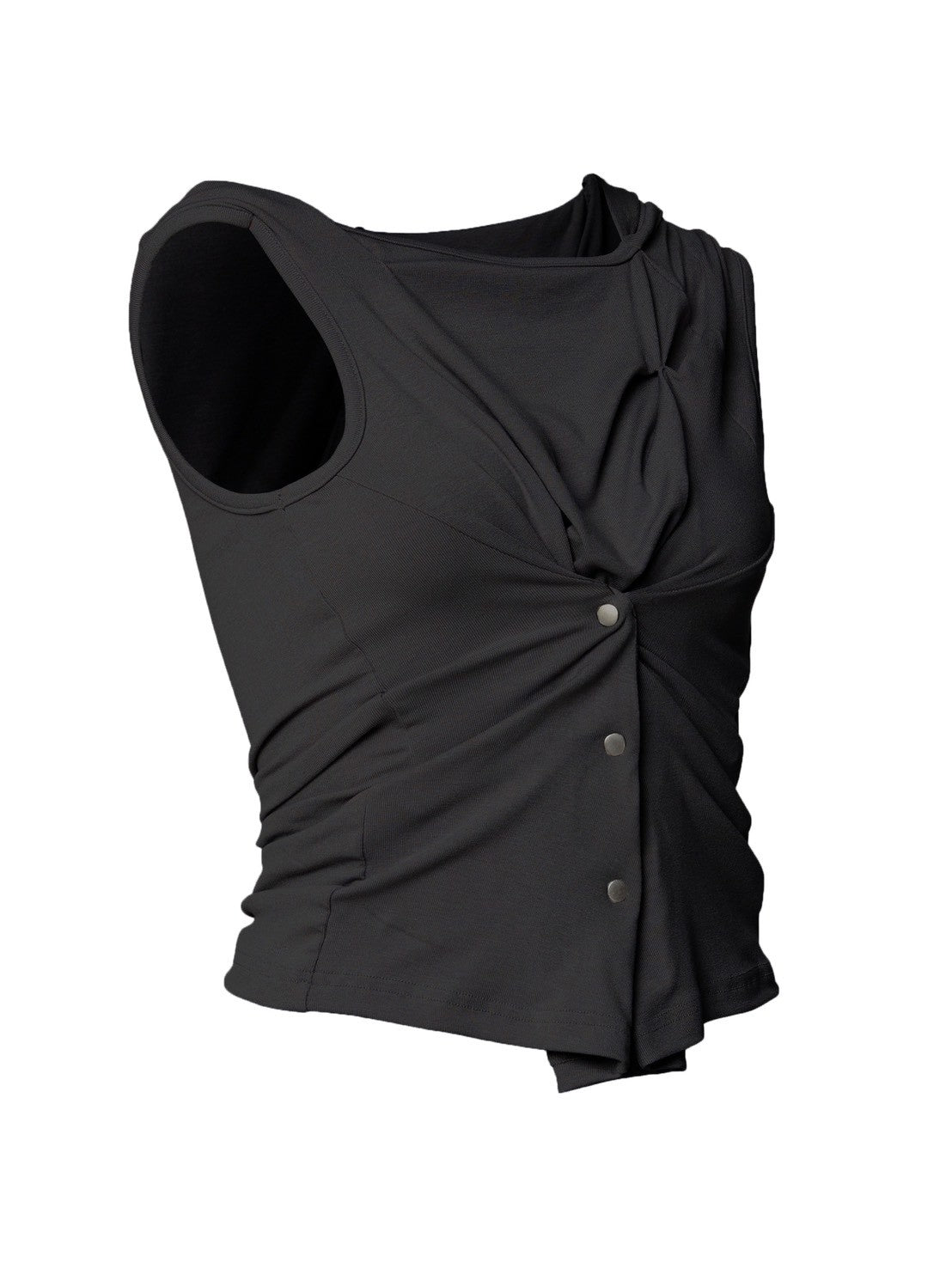 6/22 21:00発売【FLAREUP】Asymmetric Snap Hoodie