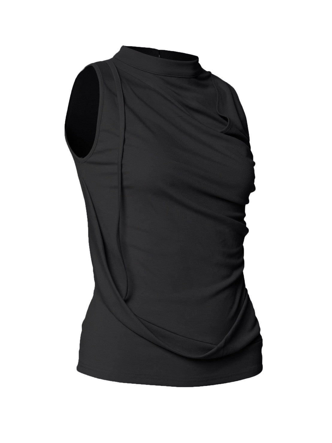 6/22 21:00発売【FLAREUP】Draped Sleeveless Top