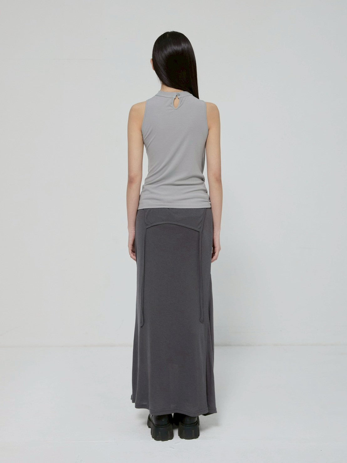 6/22 21:00発売【FLAREUP】Draped Sleeveless Top