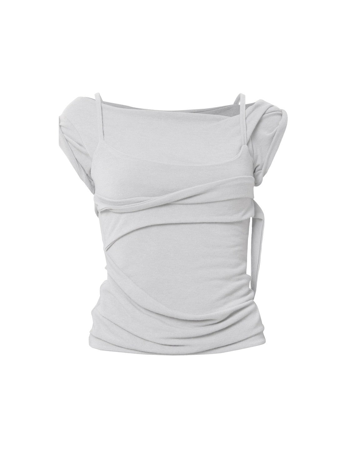 6/22 21:00発売【FLAREUP】Layered Bustier T-Shirt