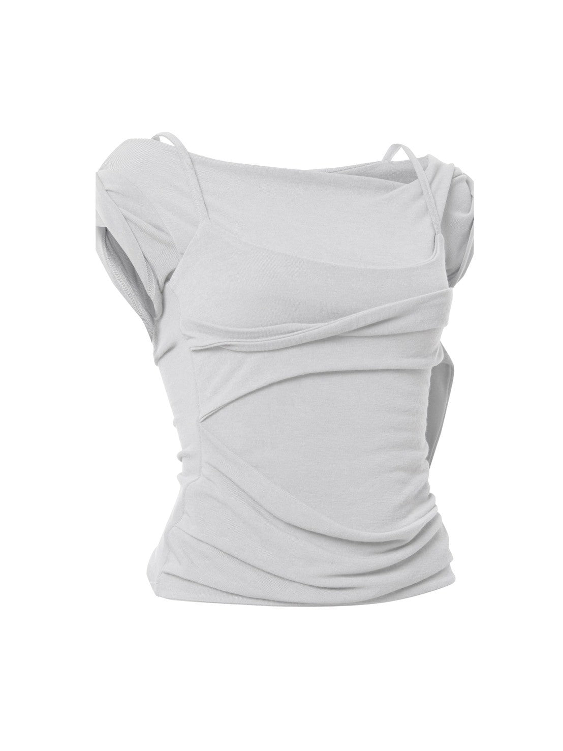 6/22 21:00発売【FLAREUP】Layered Bustier T-Shirt