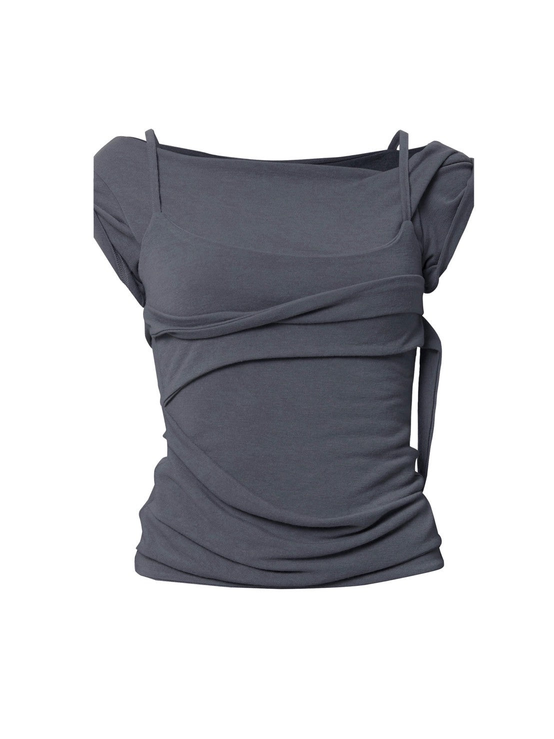 6/22 21:00発売【FLAREUP】Layered Bustier T-Shirt