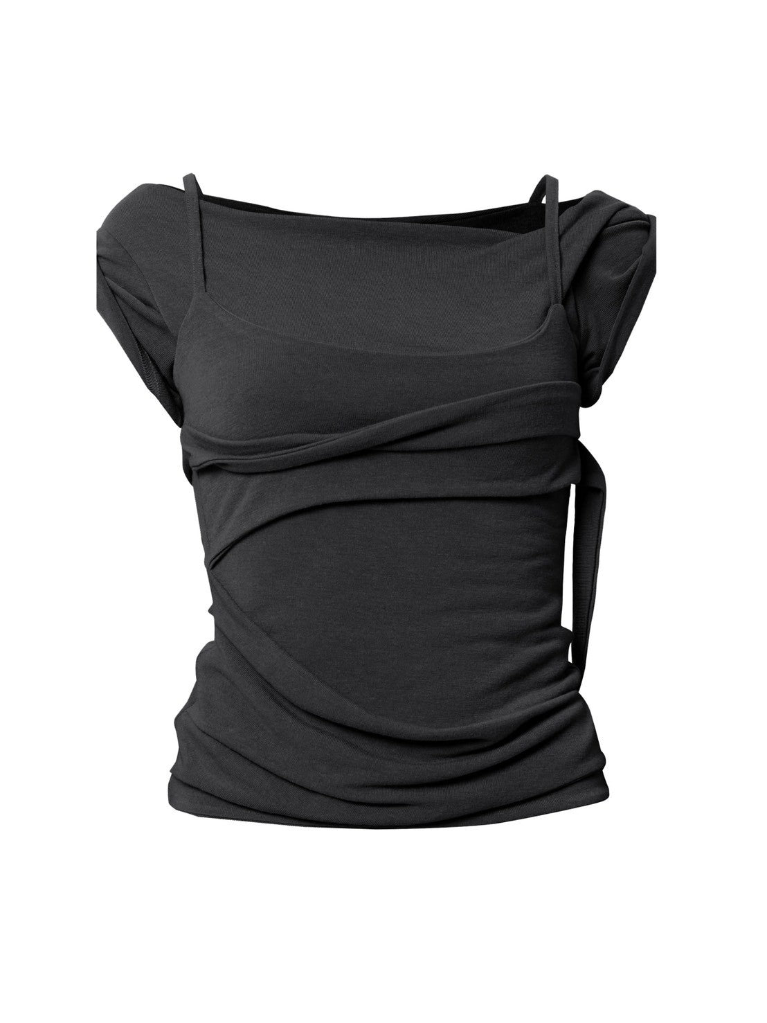 6/22 21:00発売【FLAREUP】Layered Bustier T-Shirt