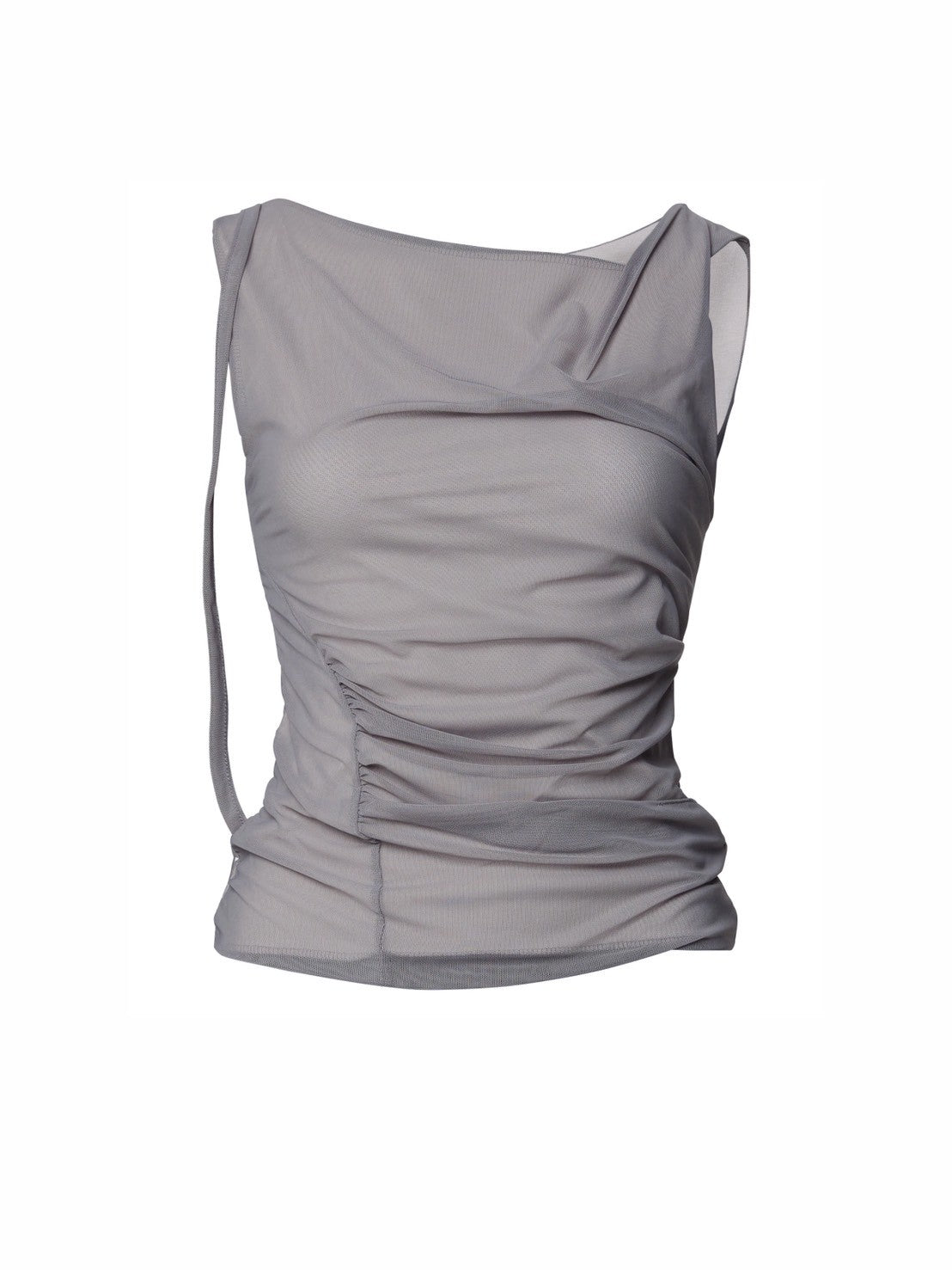 6/22 21:00発売【FLAREUP】Draped Mesh Layered Sleeveless