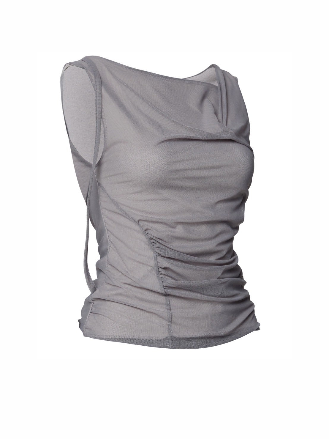 6/22 21:00発売【FLAREUP】Draped Mesh Layered Sleeveless