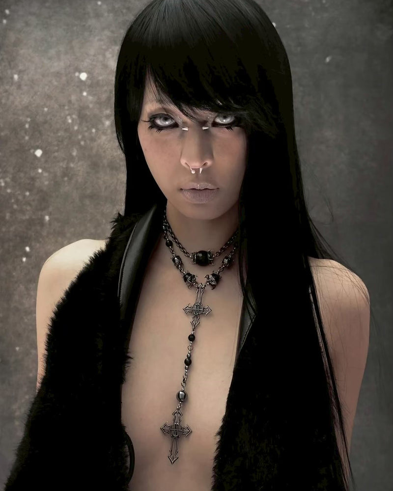 【IIIMIII】Cross Requiem Necklace