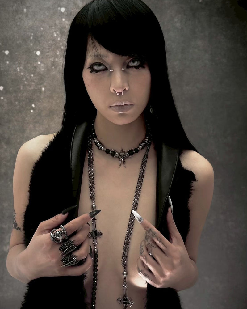 【IIIMIII】Dark Stigma Star Necklace