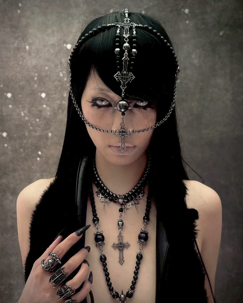 【IIIMIII】Dark Seraph Cross Necklace
