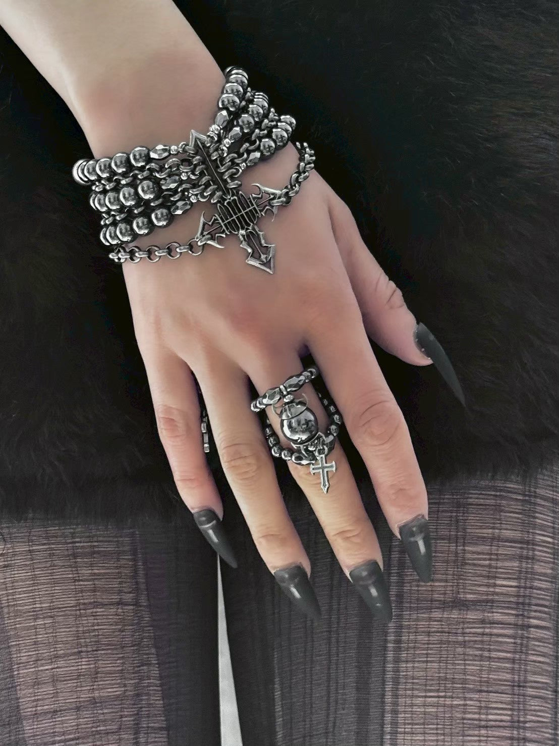 【IIIMIII】Gothic Rosary Bracelet