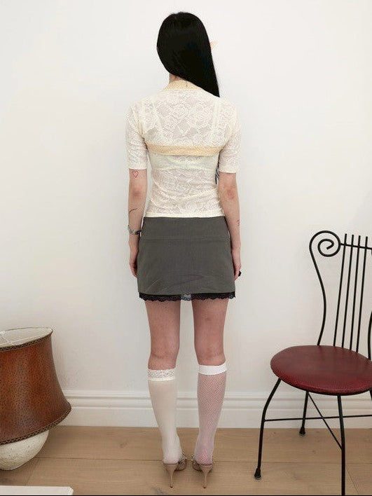【MIAE】[香] Classic Button Skort (SS & Lace ver)