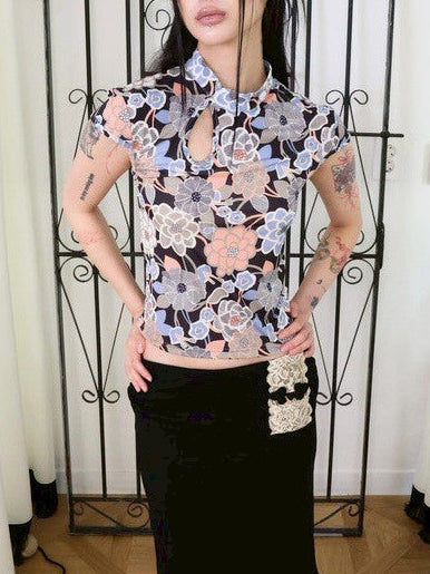 【MIAE】[香] Qipao Floral Top