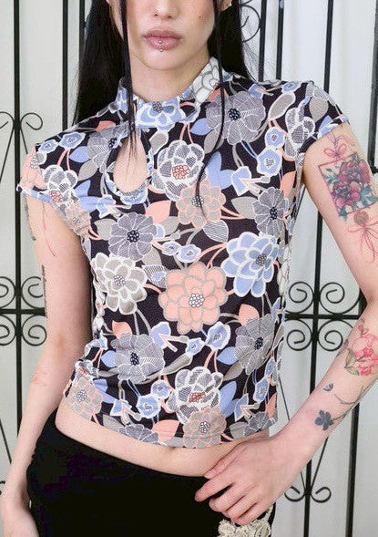 【MIAE】[香] Qipao Floral Top