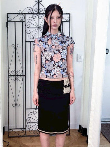 【MIAE】[香] Qipao Floral Top