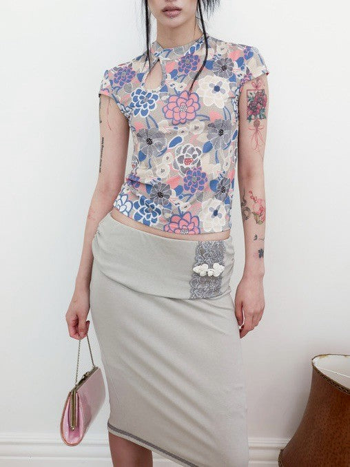 【MIAE】[香] Belle Lace Midi Skirt (3-way)