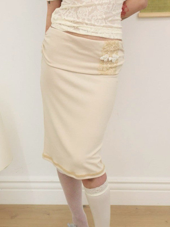 【MIAE】[香] Belle Lace Midi Skirt (3-way)
