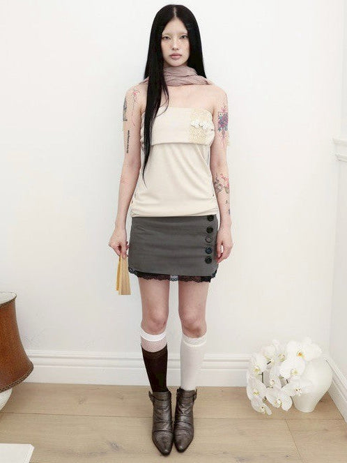 【MIAE】[香] Belle Lace Midi Skirt (3-way)