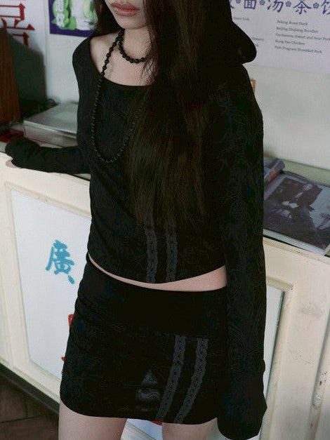 【MIAE】[ID] Floral Jacquard Set-up (Skirt)