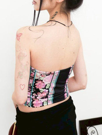 【MIAE】[香] Oriental Floral Shirring Top