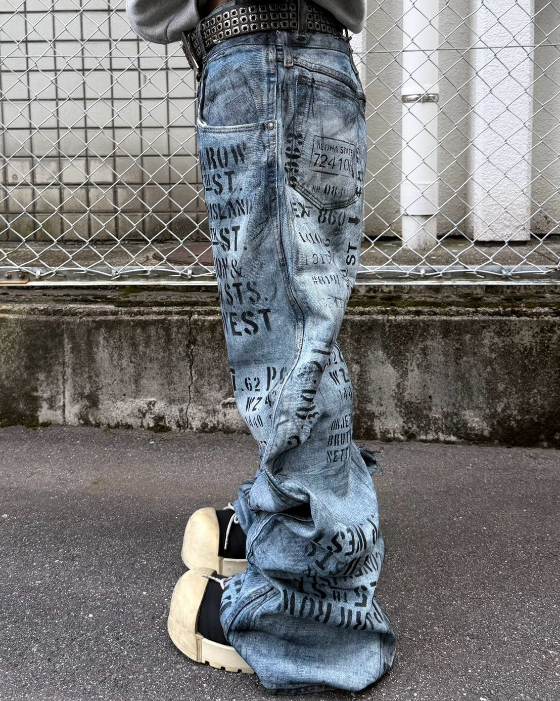 【mm:option】ERROR WORD DENIM PANTS
