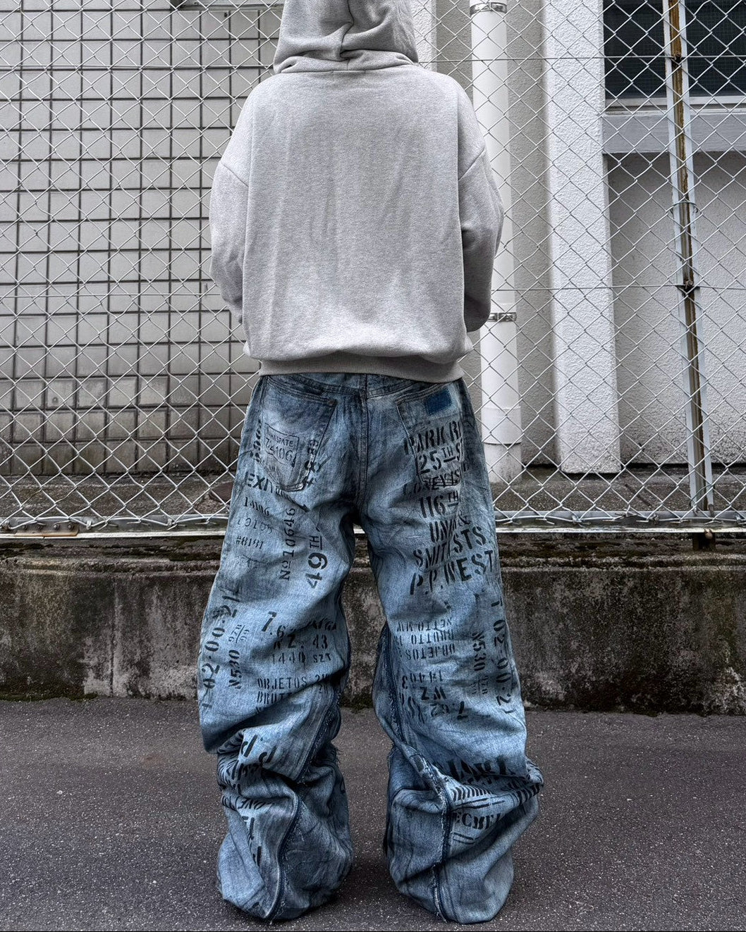 【mm:option】ERROR WORD DENIM PANTS