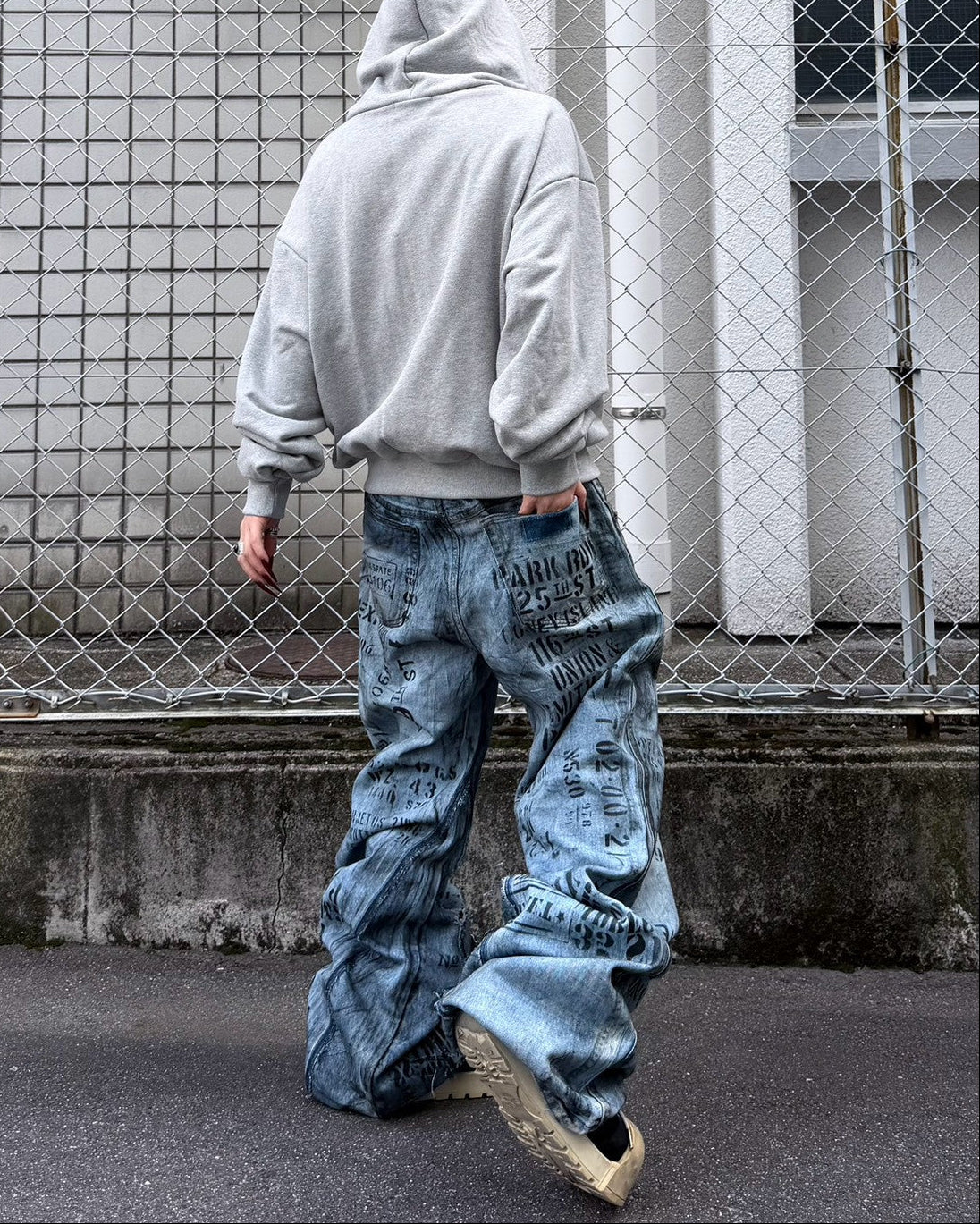 【mm:option】ERROR WORD DENIM PANTS