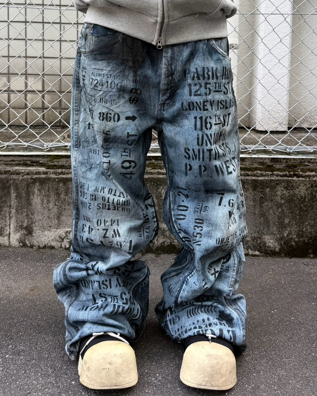 【mm:option】ERROR WORD DENIM PANTS