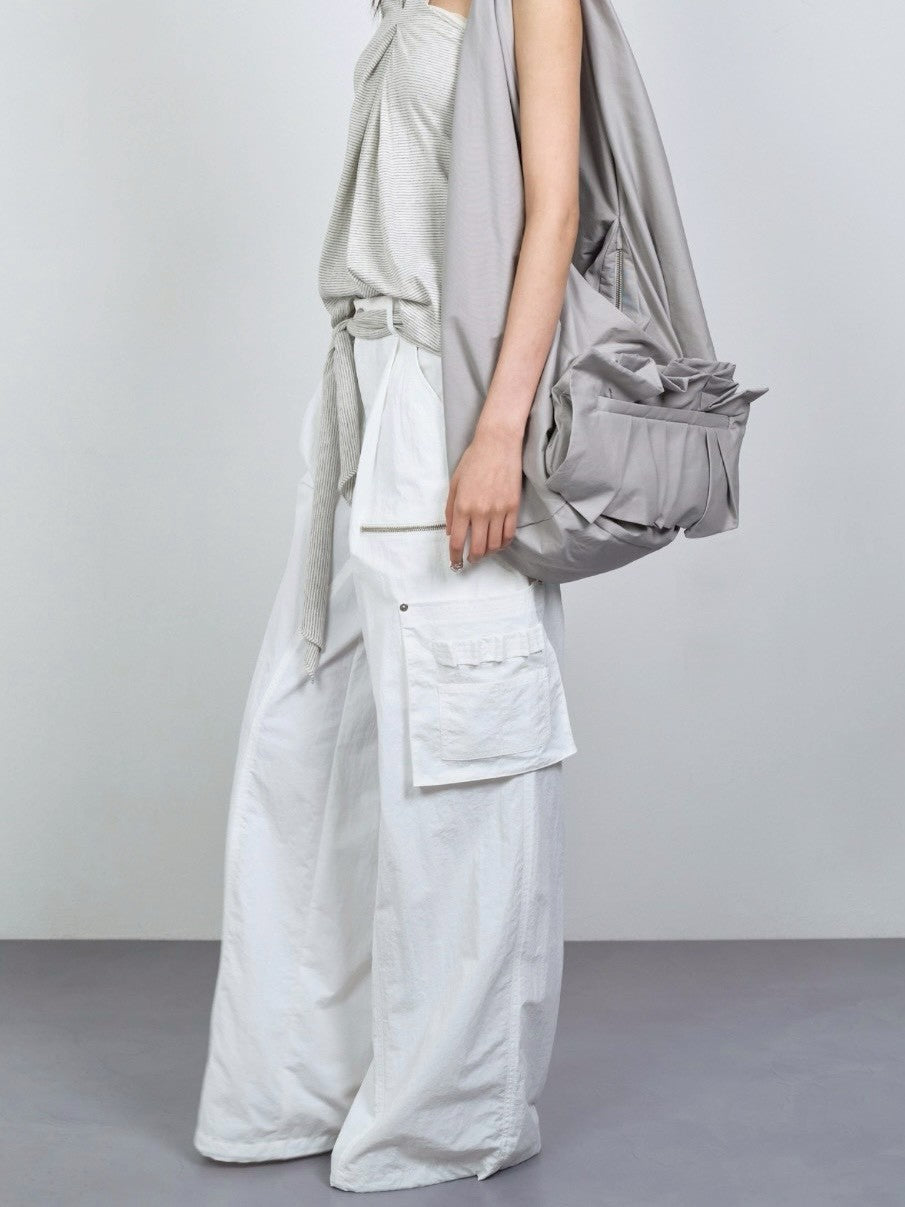 【NACHE】MIXED LAYERED TIE JOGGER PANTS (UNISEX)