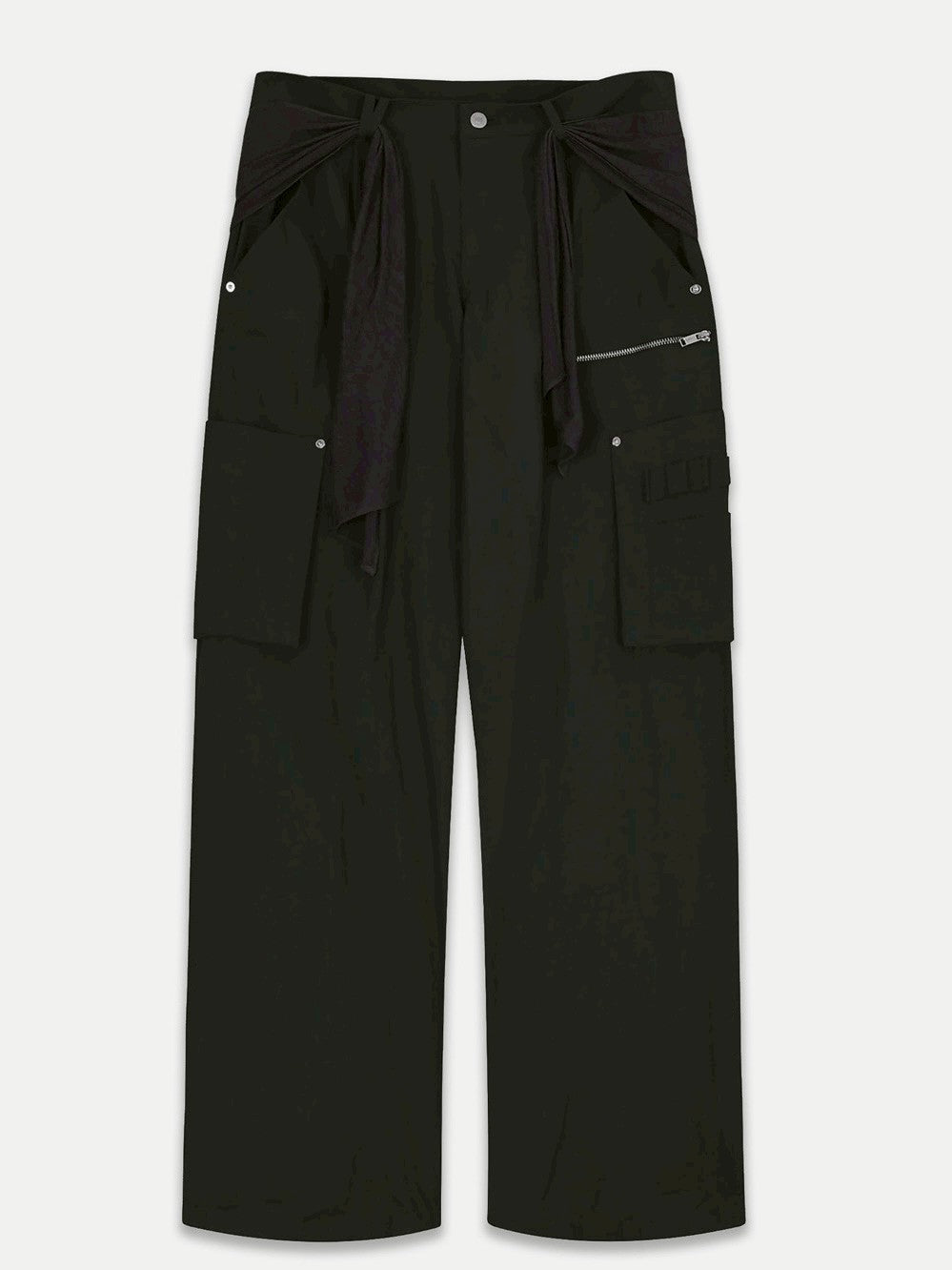 【NACHE】MIXED LAYERED TIE JOGGER PANTS (UNISEX)