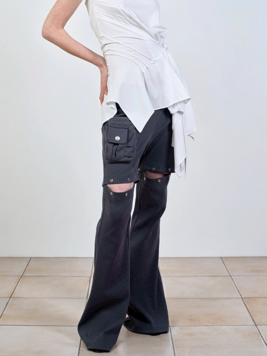 【NACHE】DETACHABLE SLIM FIT PANTS