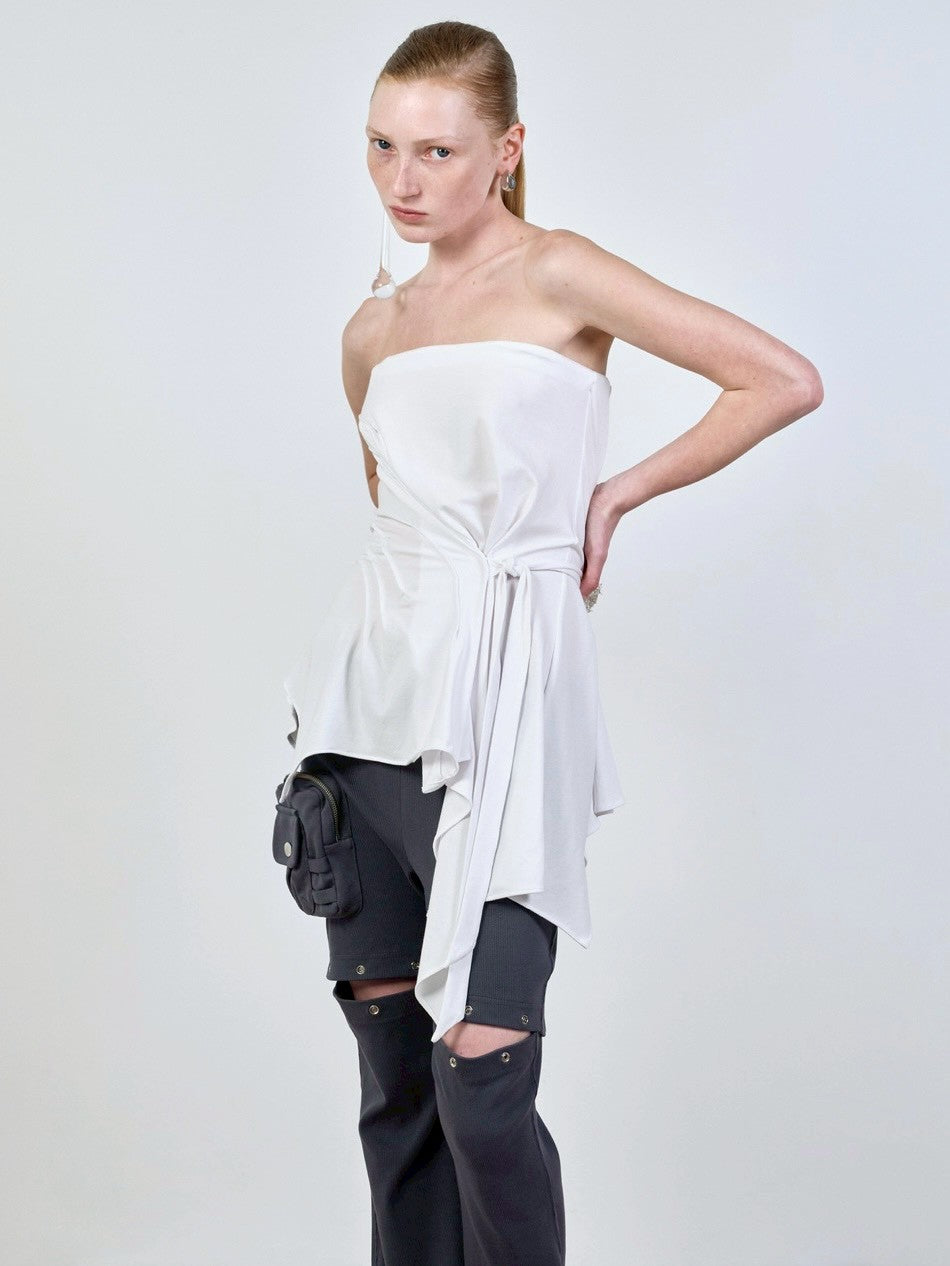 【NACHE】INCLINE DRAPING TANK TOP