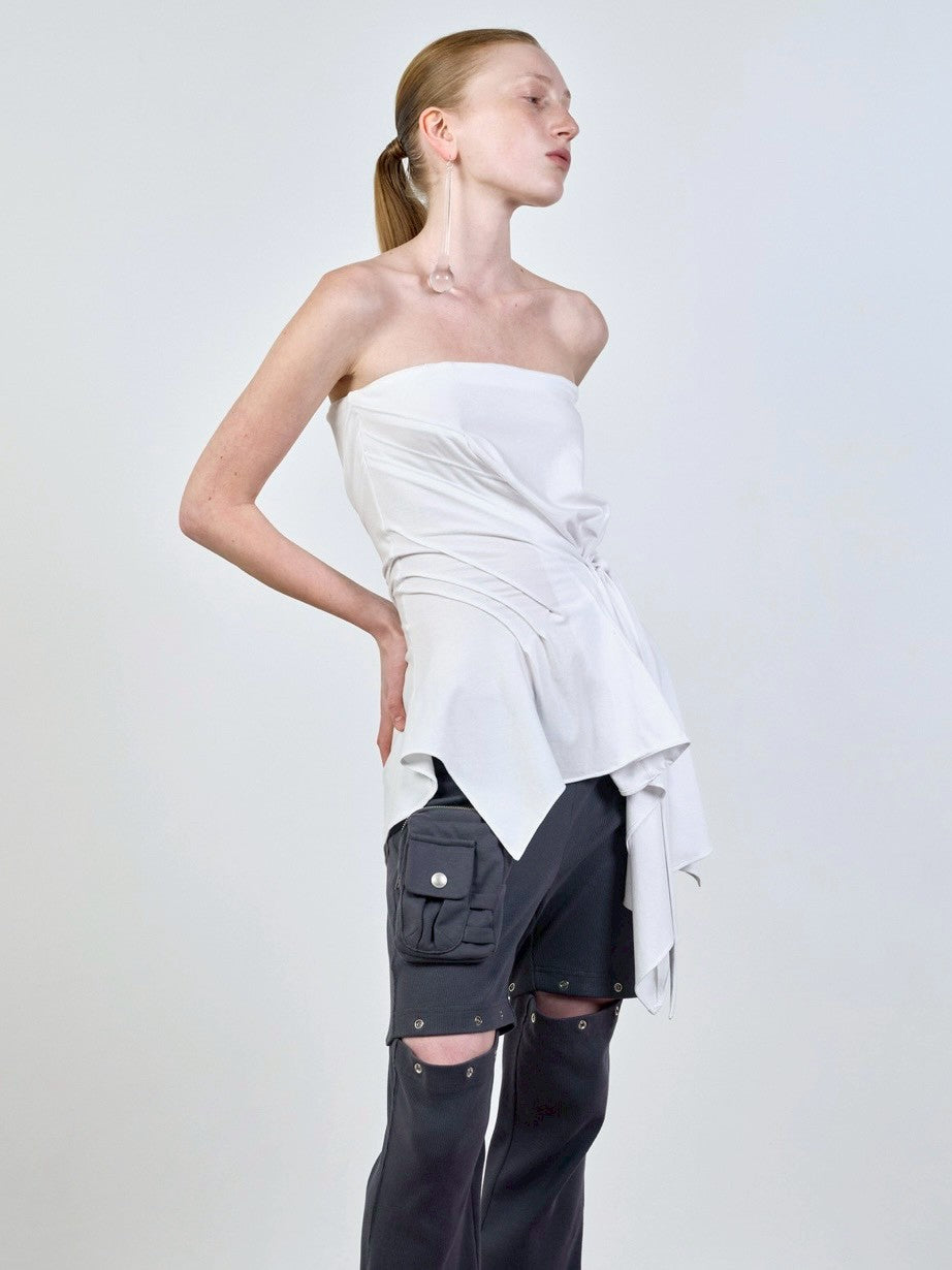 【NACHE】INCLINE DRAPING TANK TOP