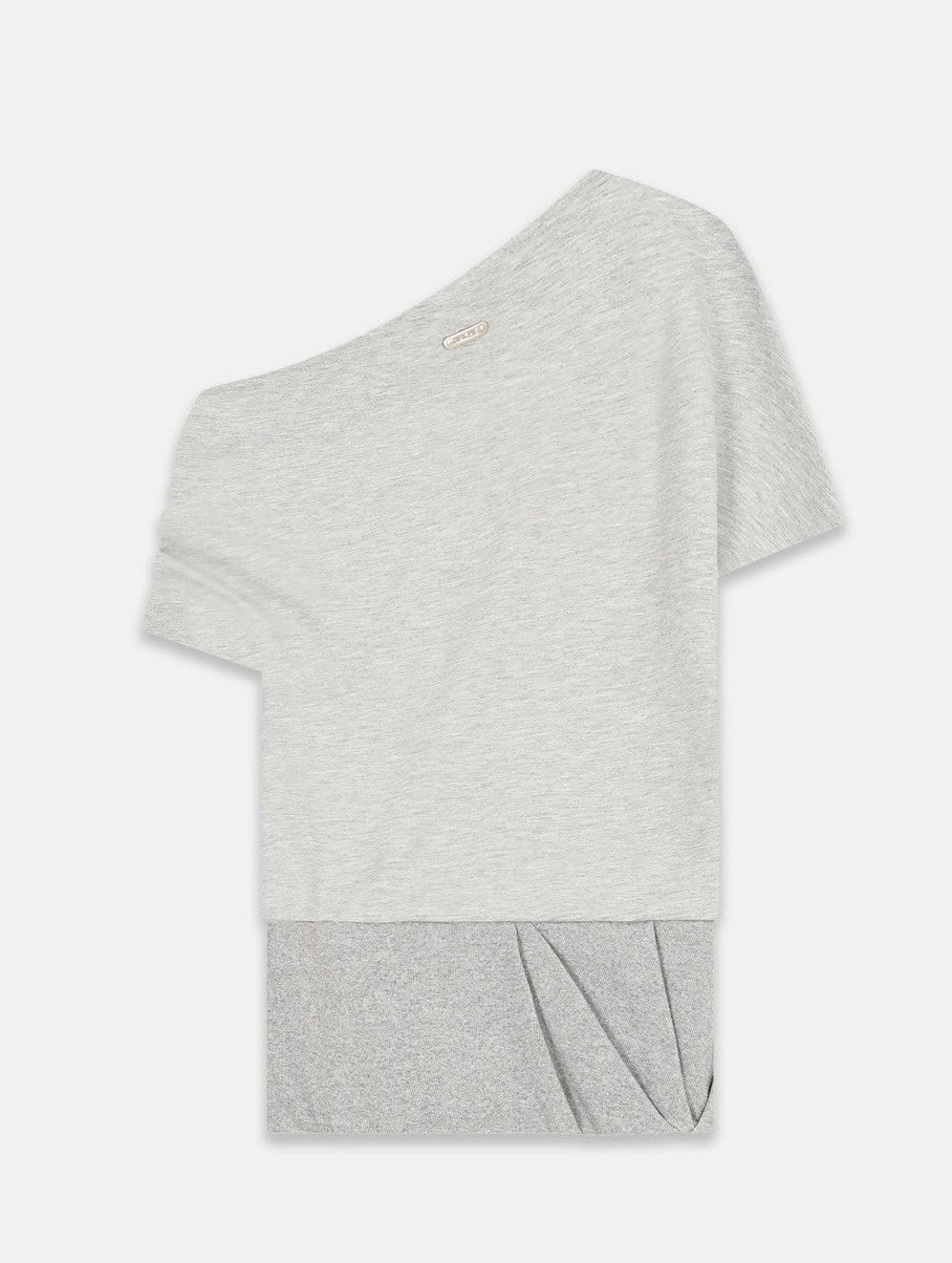 【NACHE】FOLDED DRAPING SWEATSHIRT