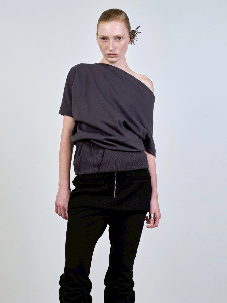 【NACHE】FOLDED DRAPING SWEATSHIRT