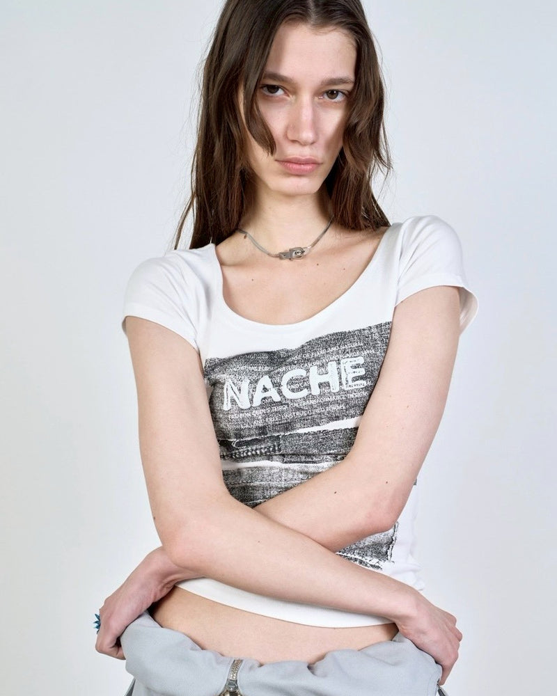 【NACHE】COLLAGE LOGO PRINTED T-SHIRT