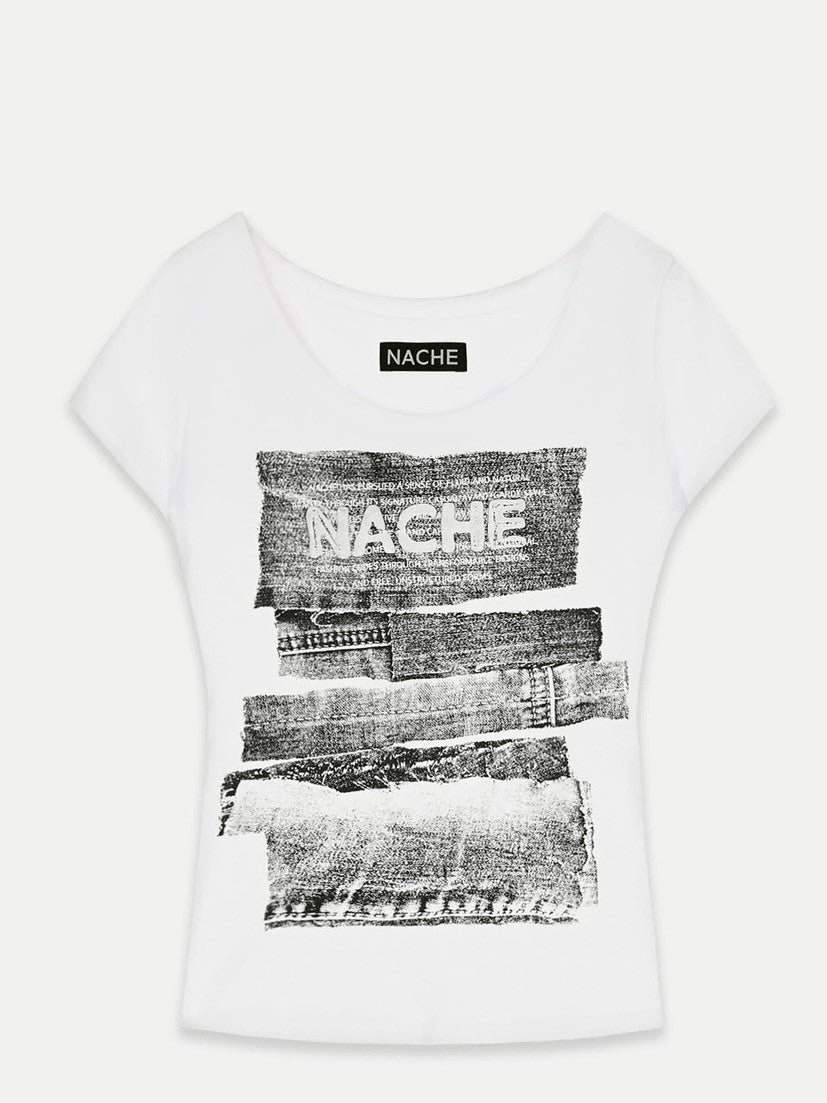【NACHE】COLLAGE LOGO PRINTED T-SHIRT