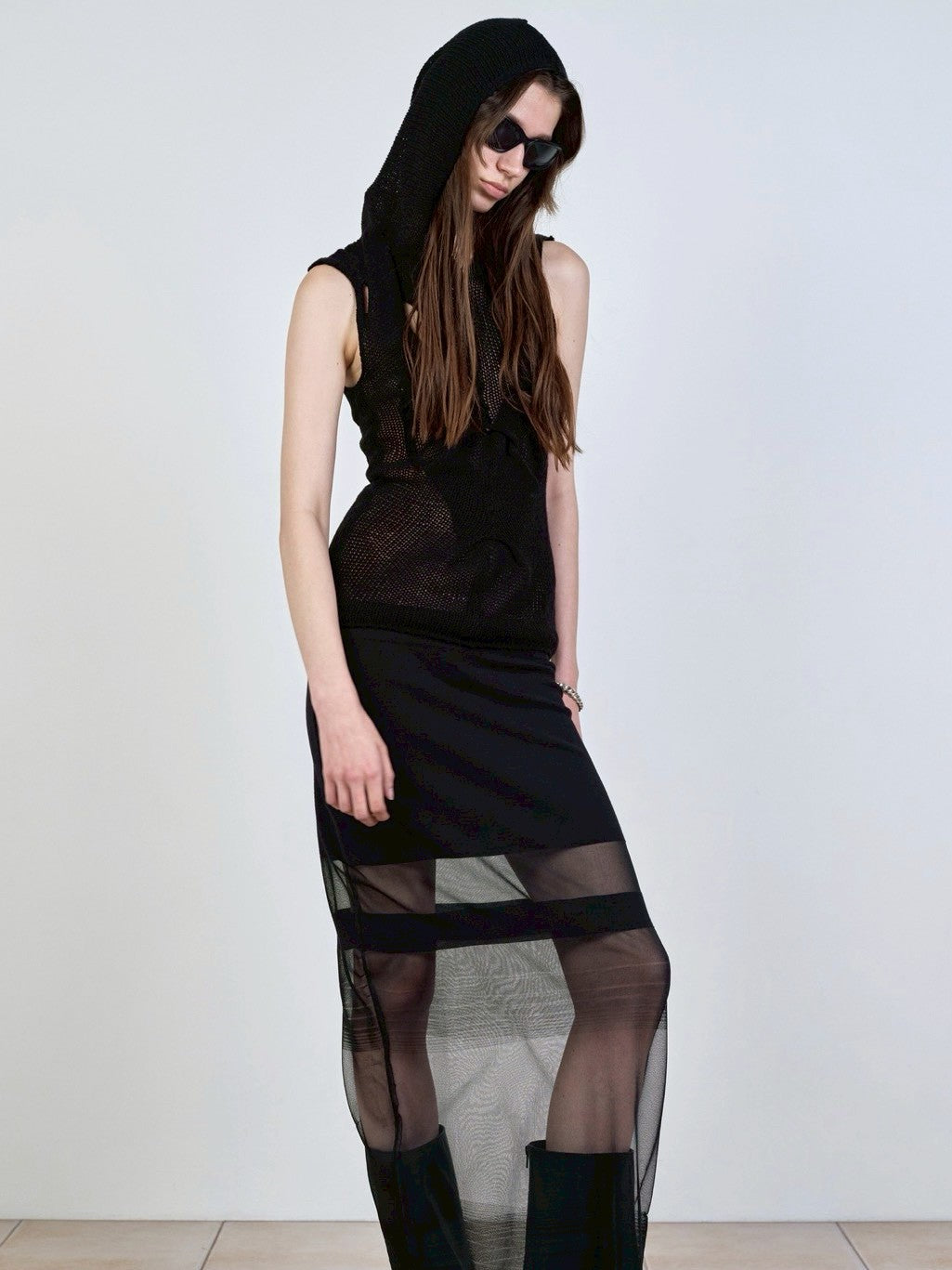 【NACHE】OUT IN KNITTED SLEEVELESS