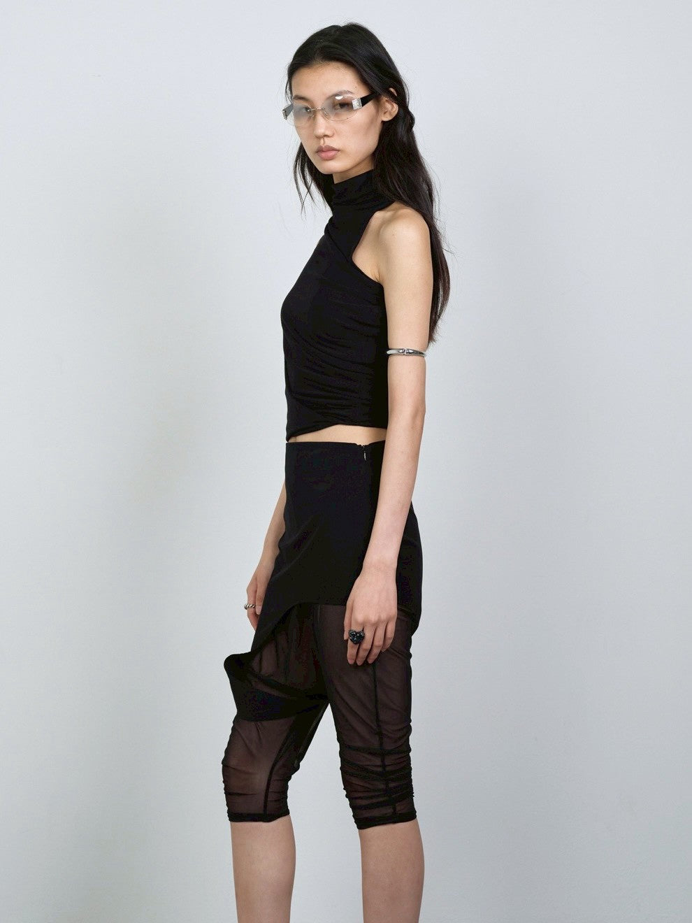 【NACHE】ASYMMETRIC DRAPING SLEEVELESS