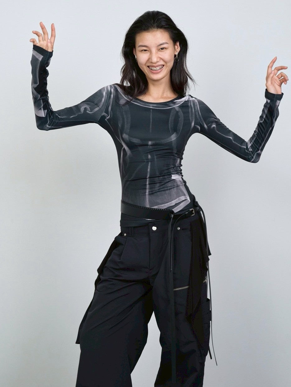 【NACHE】X-RAY PRINTED LONG SLEEVE