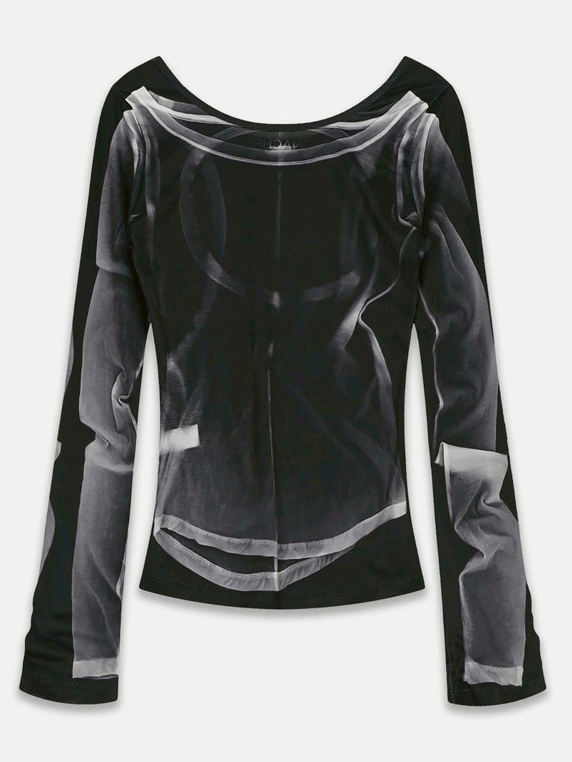 【NACHE】X-RAY PRINTED LONG SLEEVE