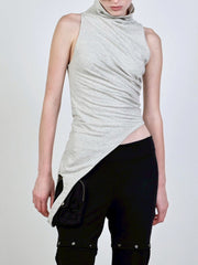 【NACHE】ASYMMETRIC DRAPING SLEEVELESS