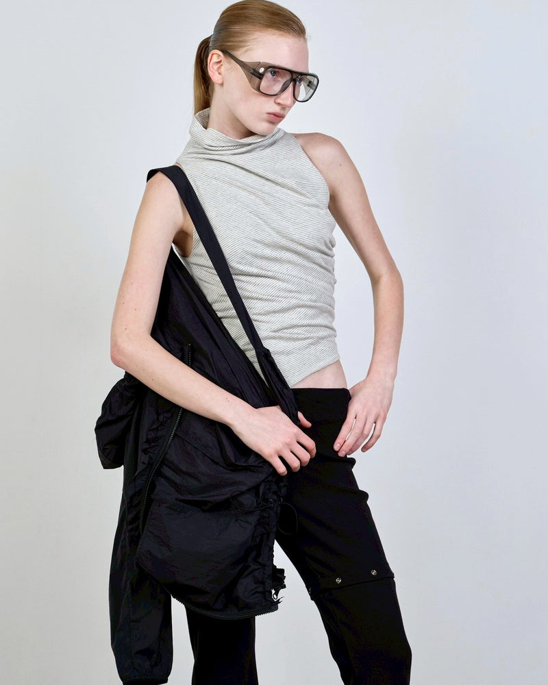 【NACHE】ASYMMETRIC DRAPING SLEEVELESS