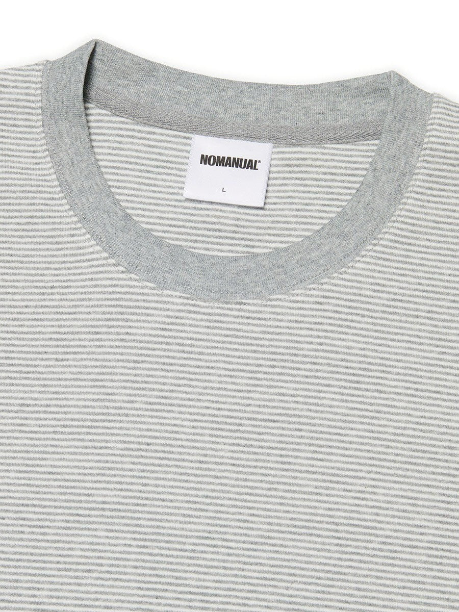 【NOMANUAL】FINE STRIPE T-SHIRT