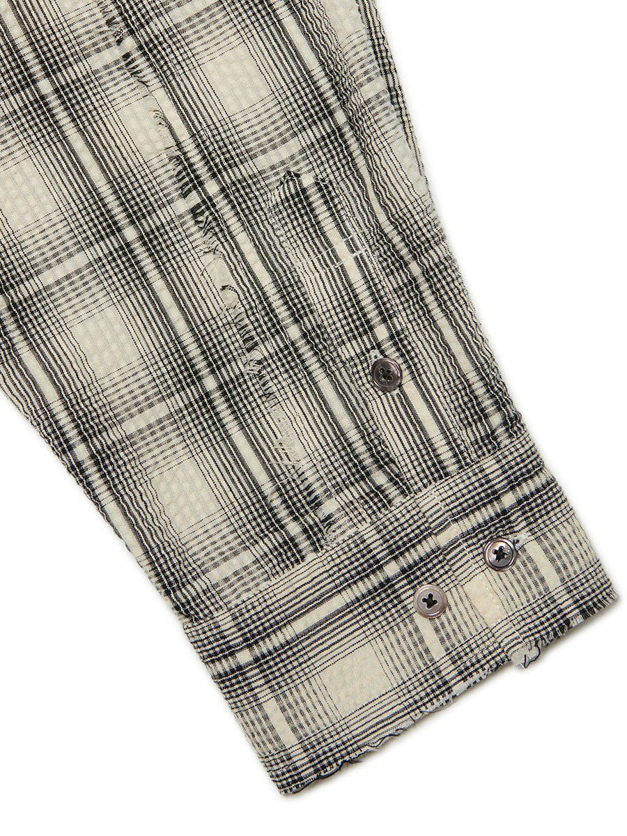 【NOMANUAL】ROUGH SEERSUCKER CHECK SHIRTS