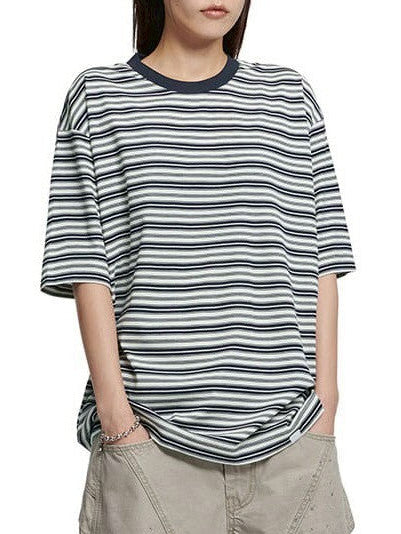 【NOMANUAL】OFFBEAT STRIPE T-SHIRT