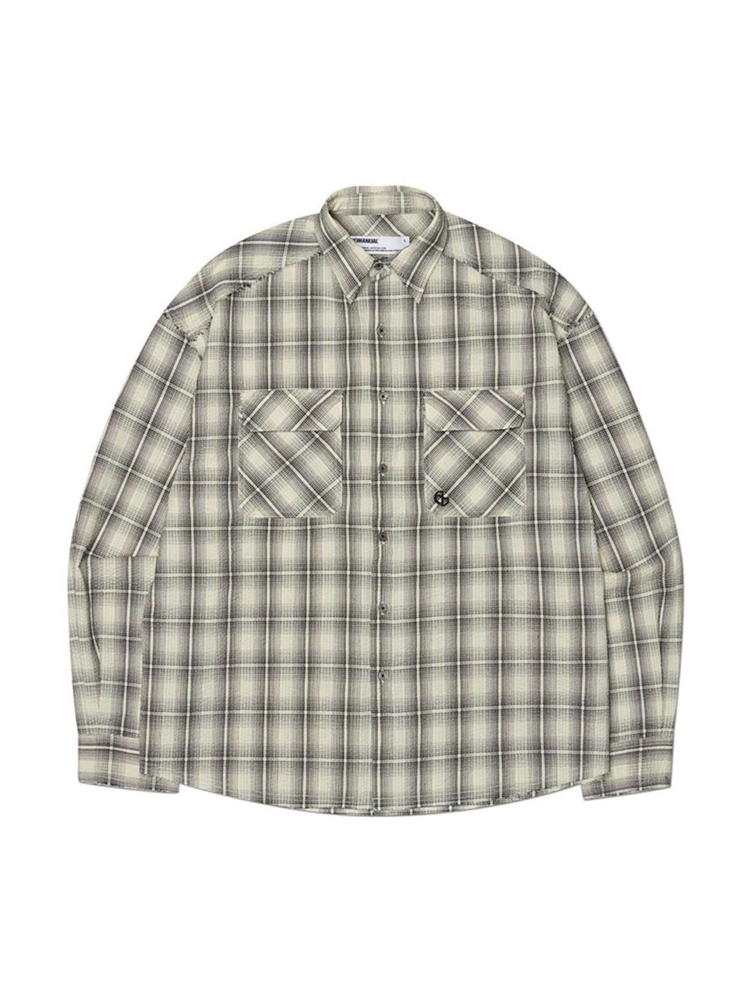 【NOMANUAL】ROUGH SEERSUCKER CHECK SHIRTS