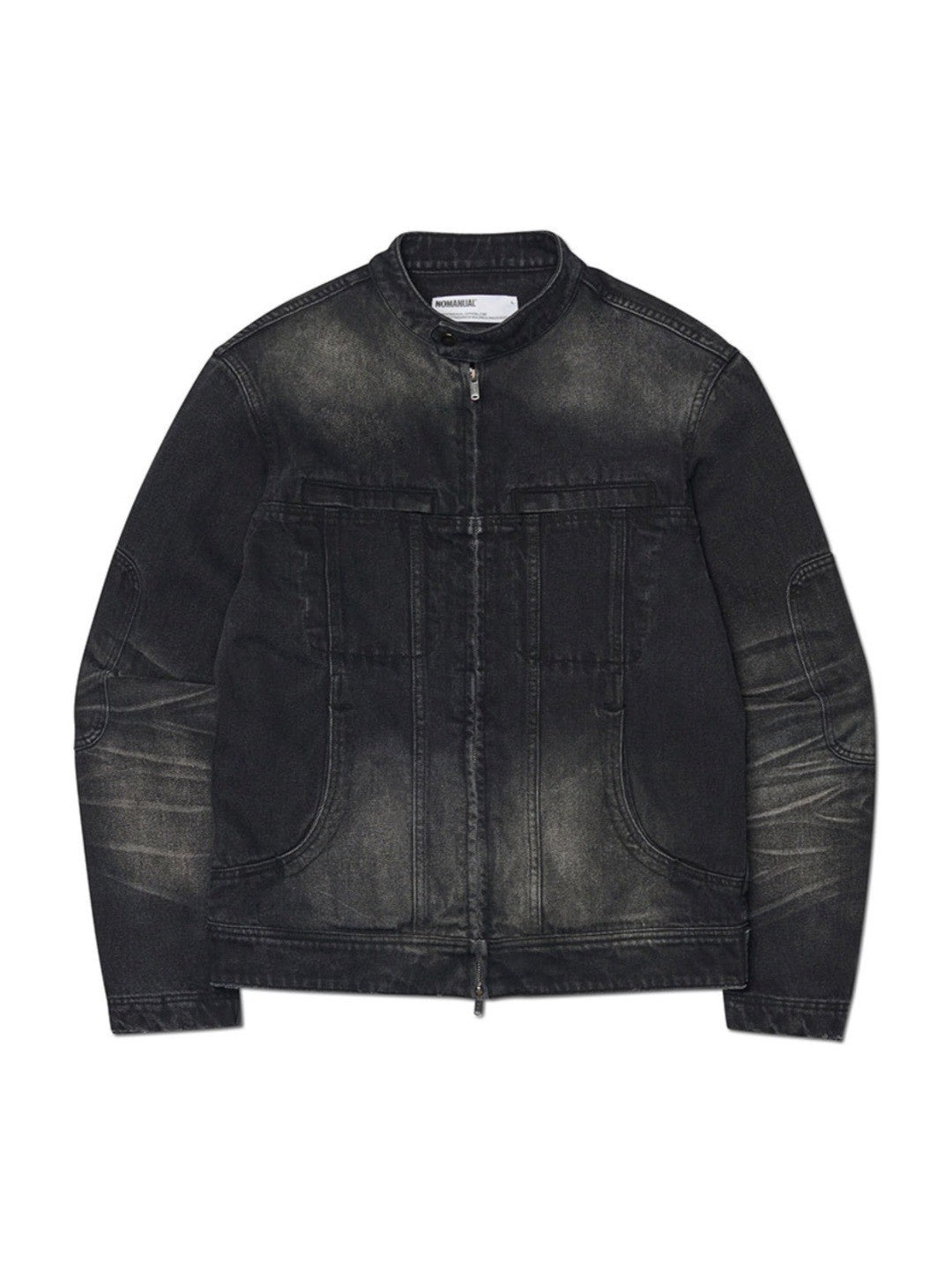 【NOMANUAL】WASHED DENIM RIDER JACKET