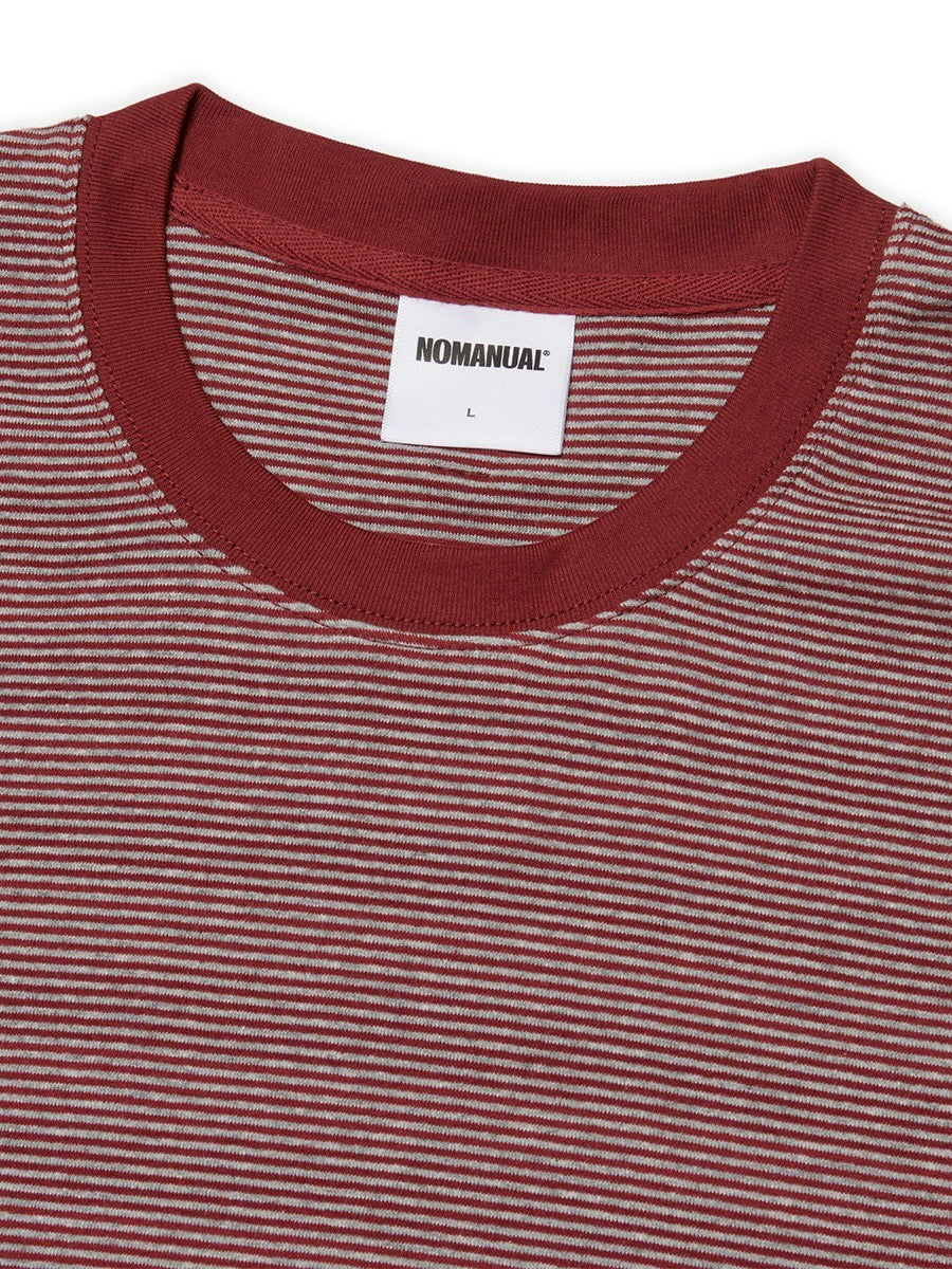 【NOMANUAL】FINE STRIPE T-SHIRT