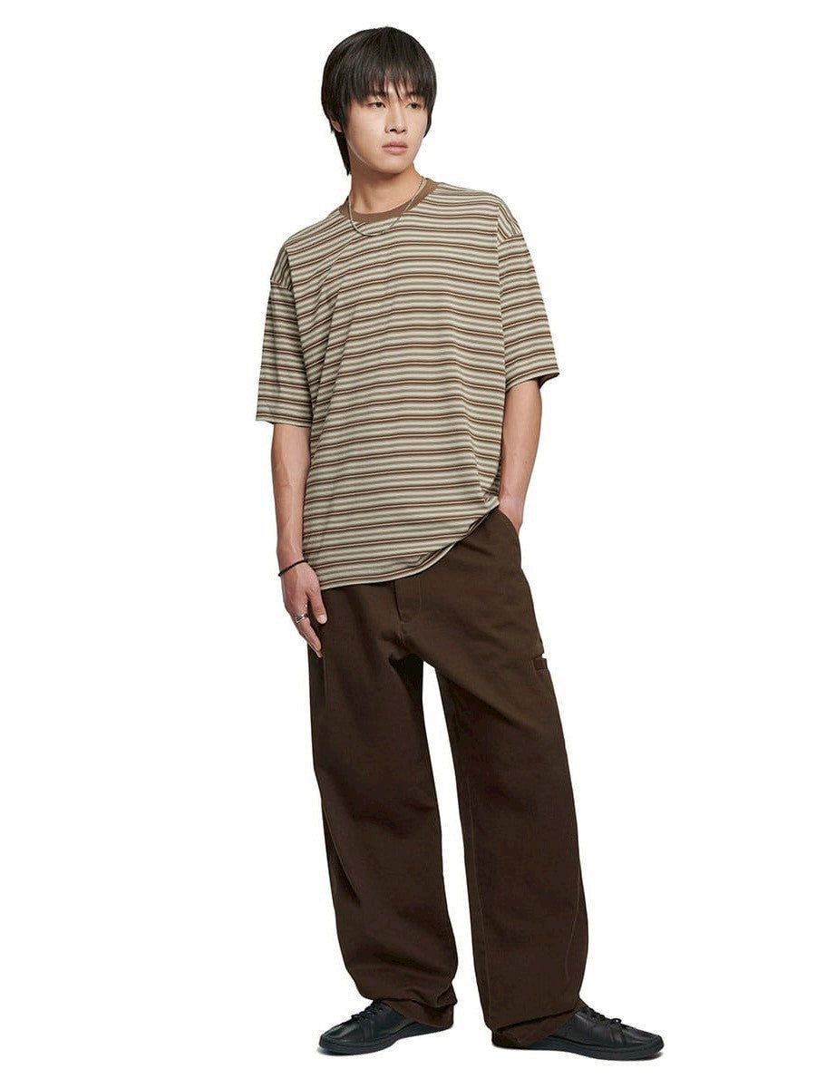 【NOMANUAL】OFFBEAT STRIPE T-SHIRT