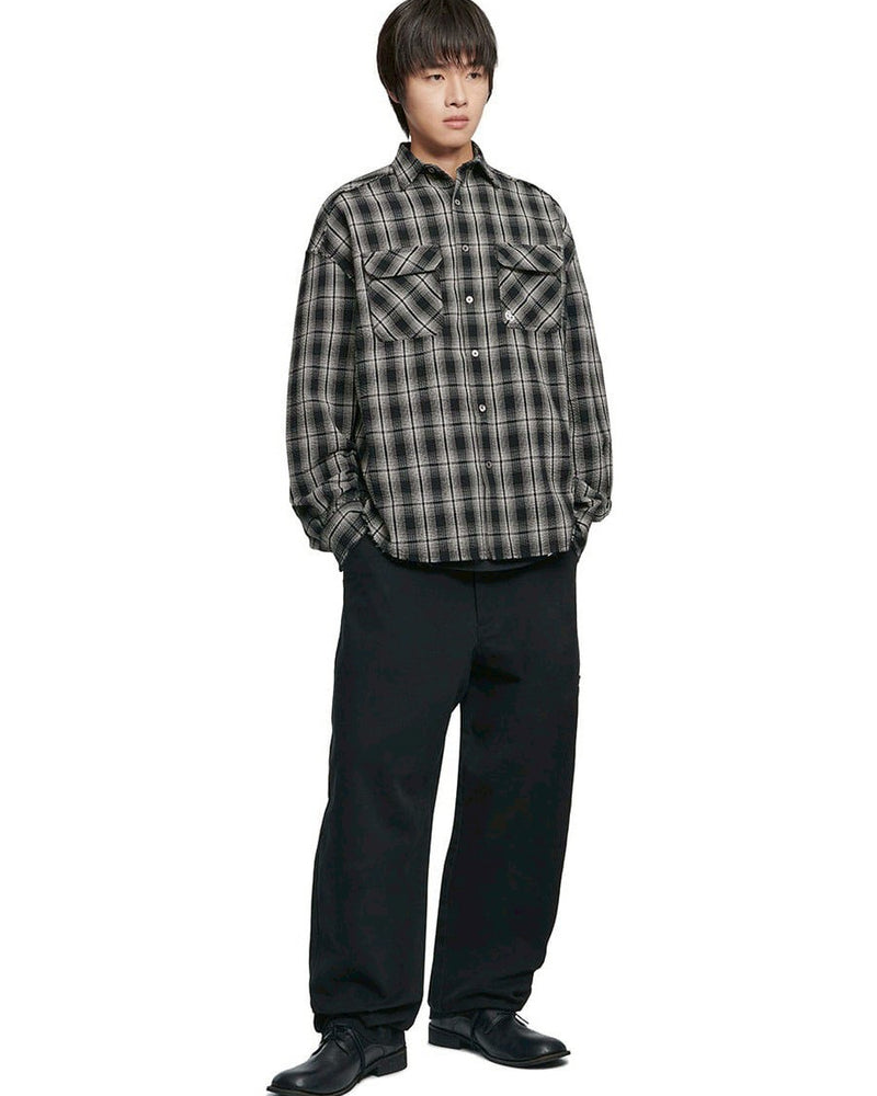 【NOMANUAL】ROUGH SEERSUCKER CHECK SHIRTS